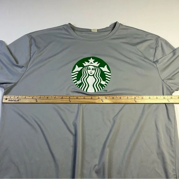 Starbucks Promotional Men Shirt XL Quick Dry Stretch Espresso Junkie Jersey RARE - Picture 3 of 5
